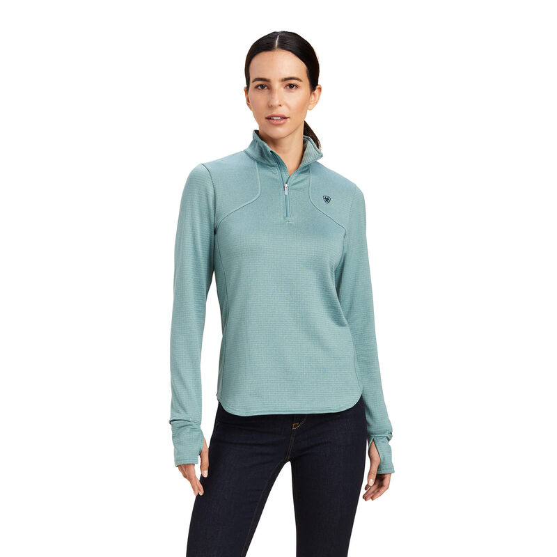 Ariat Hemden Damen - Gridwork 1/4 Zip Blau ( EWPFV-3295 )